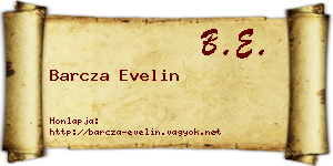 Barcza Evelin névjegykártya